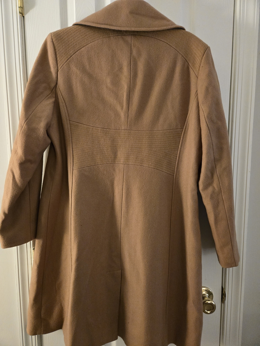 Tommy Hilfiger Women's Camel Wool-Blend Coat - Picture 2 of 8